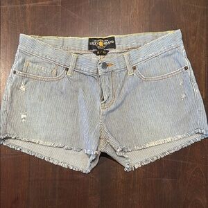 Lucky Brand Blue Jean Shorts with Frayed Hem